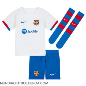 Camiseta Barcelona Paez Gavi #6 Segunda Equipación Replica 2023-24 para niños mangas cortas (+ Pantalones cortos)